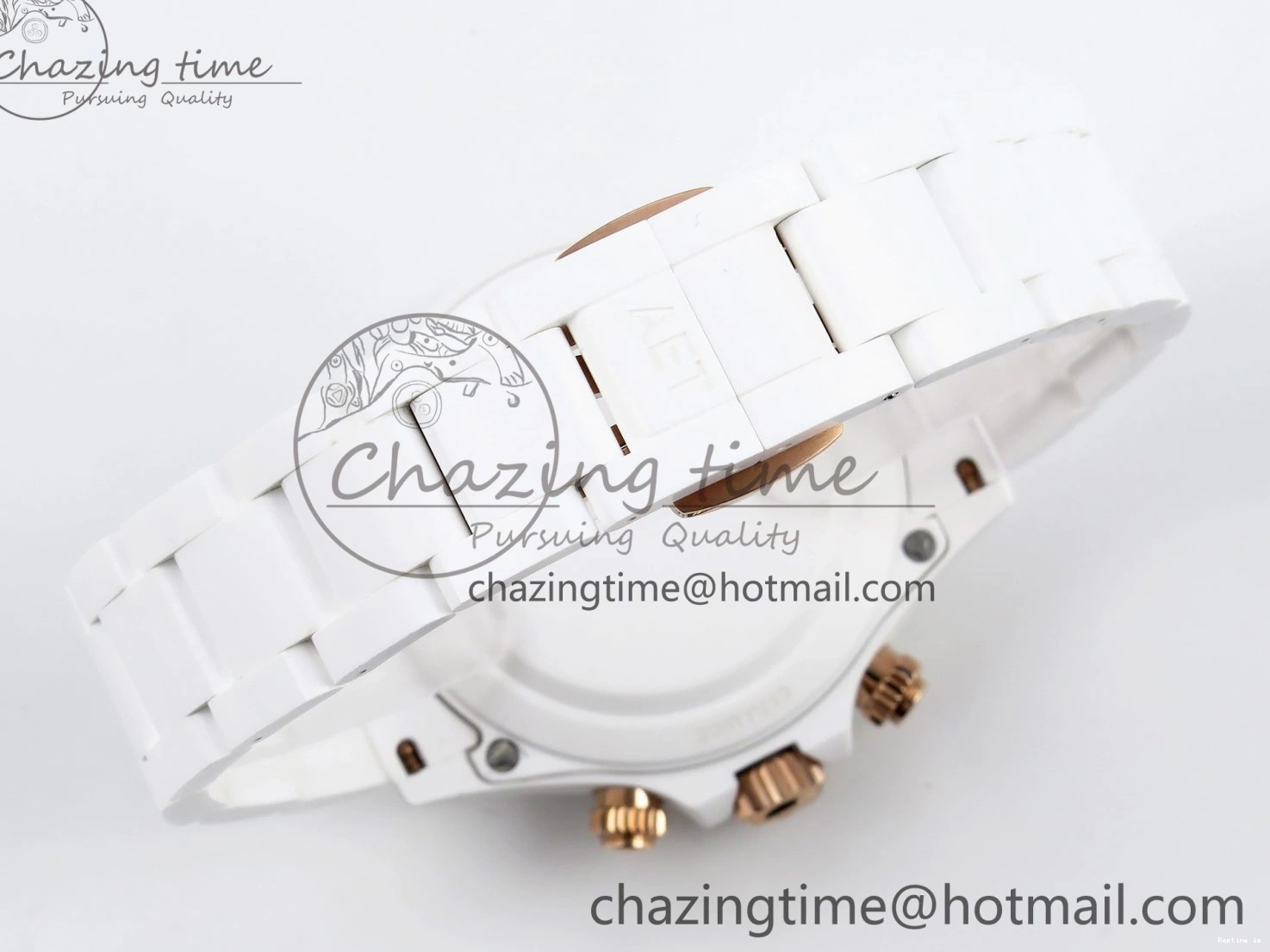 1220 MoistureWicking Daytona AET White Ceramic Case and Bracelet Green Dial SA4130 V 1891